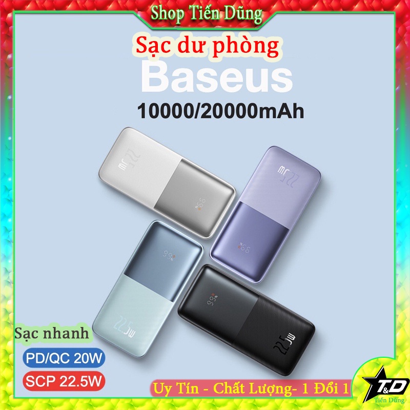 Pin Sạc Dự Phòng Baseus Bl.Pow Pro Digital Display Fast Charge Power Bank 10000mAh 22.5W Mỏng Gọn Thời Trang