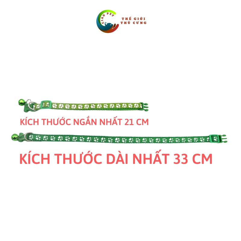 Vòng cổ chó mèo họa tiết vết chân và phản quang