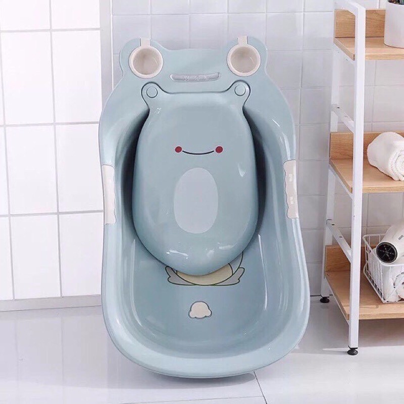 Chậu Tắm Cho Bé Đa Năng Dễ Dàng Sử Dụng Phù Hợp Cho Trẻ Nhỏ, Chậu tắm con ếch hàng Việt Nhật chính hãng 100%