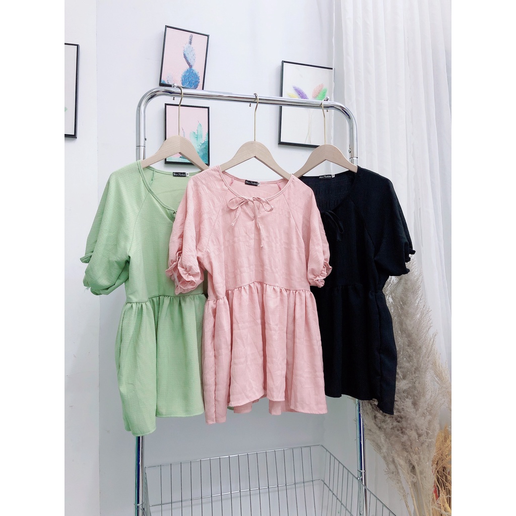 ÁO PELUM THẮT NƠ TAY PHỒNG BIGSIZE A115 ❤ FREESHIP ❤ HÌNH THẬT 100% SHOP TỰ CHỤP