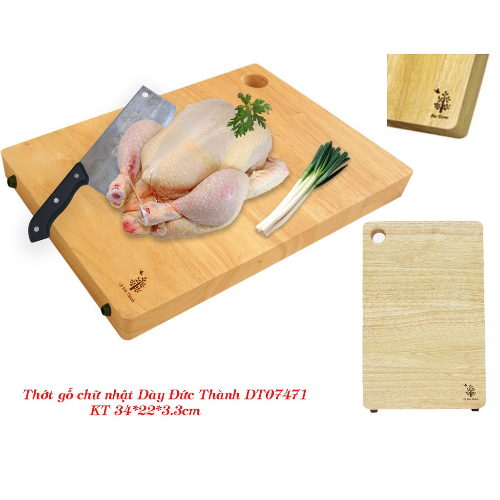 Thớt Gỗ Đức Thành Cao Su Tự Nhiên [Nhiều Size] | BigBuy360 - bigbuy360.vn