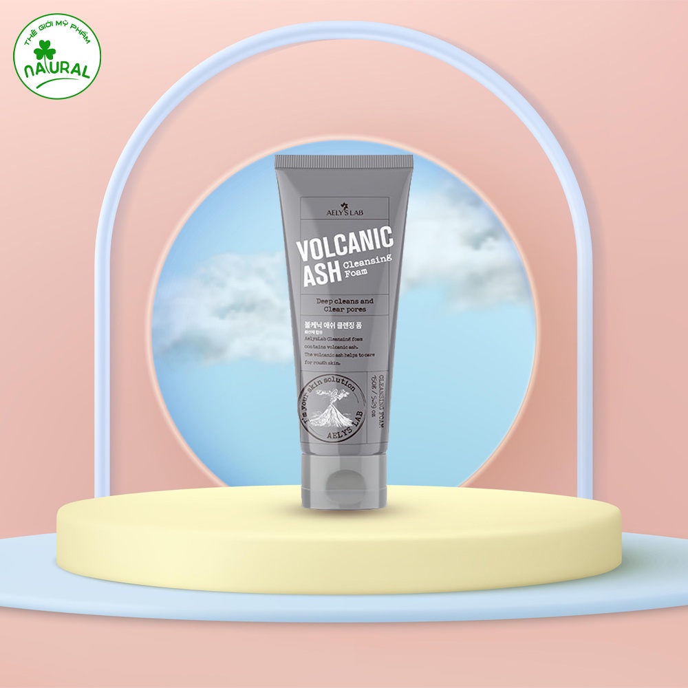 Sữa Rửa Mặt Da Dầu Mụn , Chiết Xuất Tro Núi Lửa Aely's Lab Vocanic Ash Cleansing Foam