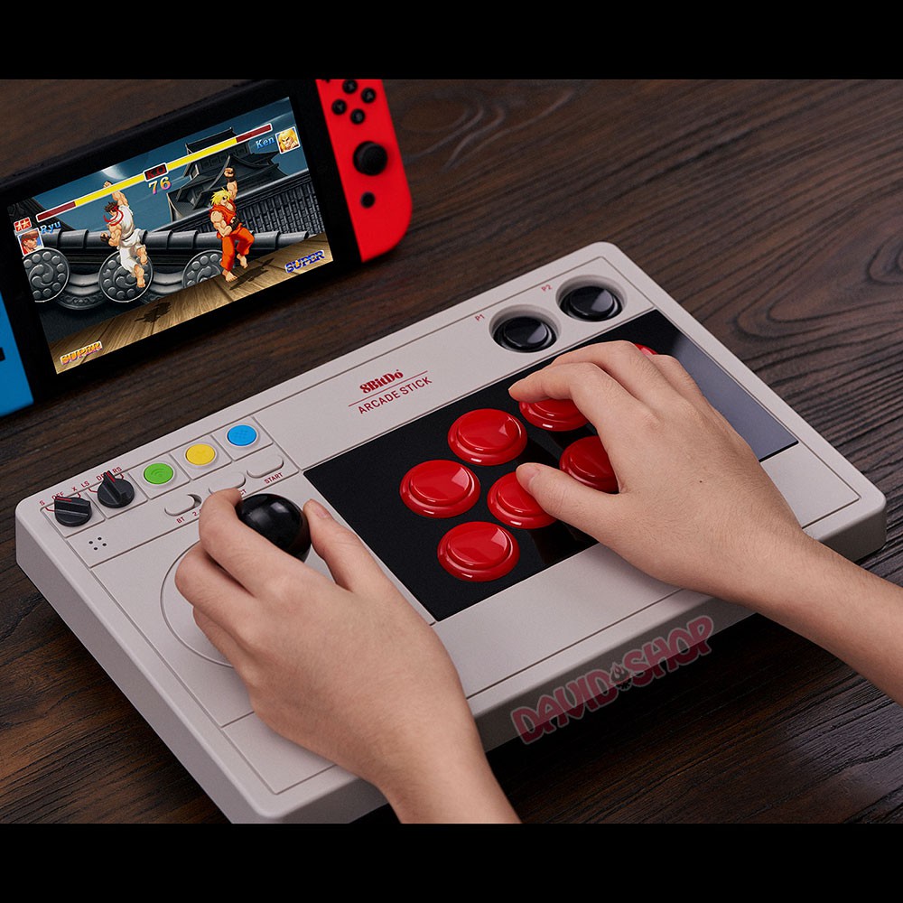 Bàn chơi game không dây 8Bitdo Arcade Stick cho Nintendo Switch, Windows, Android, Raspberry Pi