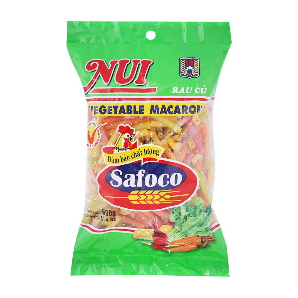 Nui lớn rau củ Safoco 500G