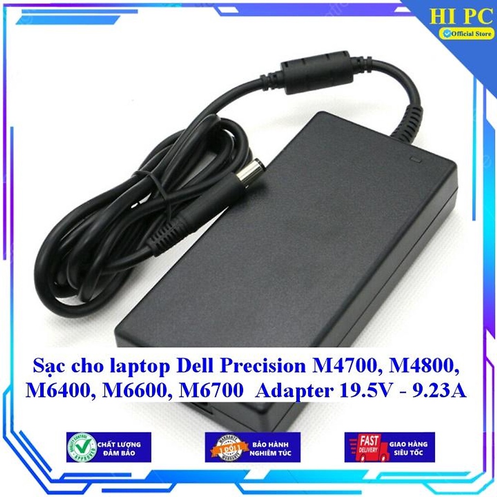 Sạc cho laptop Dell Precision M4700 M4800 M6400 M6600 M6700 Adapter 19.5V - 9.23A - Hàng Nhập khẩu