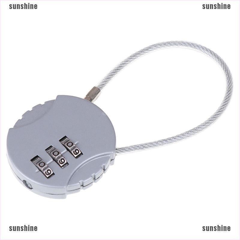 1 Ổ Khóa Hành Lý Du Lịch 3 Số 3.7 * 9cm Mini