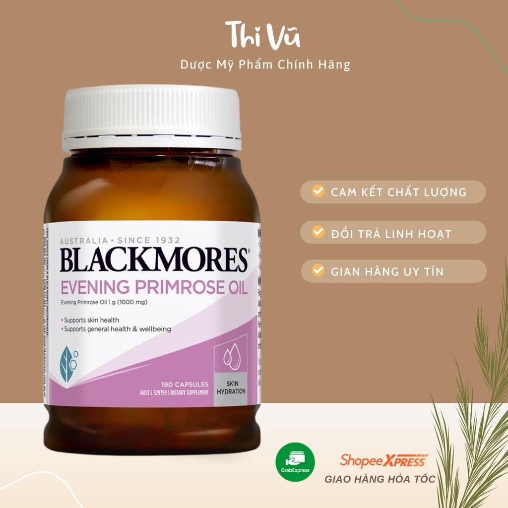 Tinh dầu anh thảo Blackmores cân bằng nội tiết tố, giảm mụn 190 viên – Thi Vũ