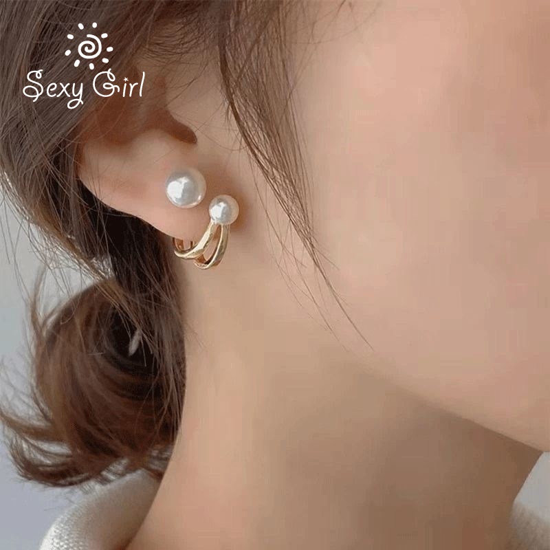 Hoa tai trang trí ngọc trai phong cách retro thanh lịch sành điệu cho nữ