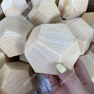 Phôi lịch gỗ 12 mặt gỗ thông khối
