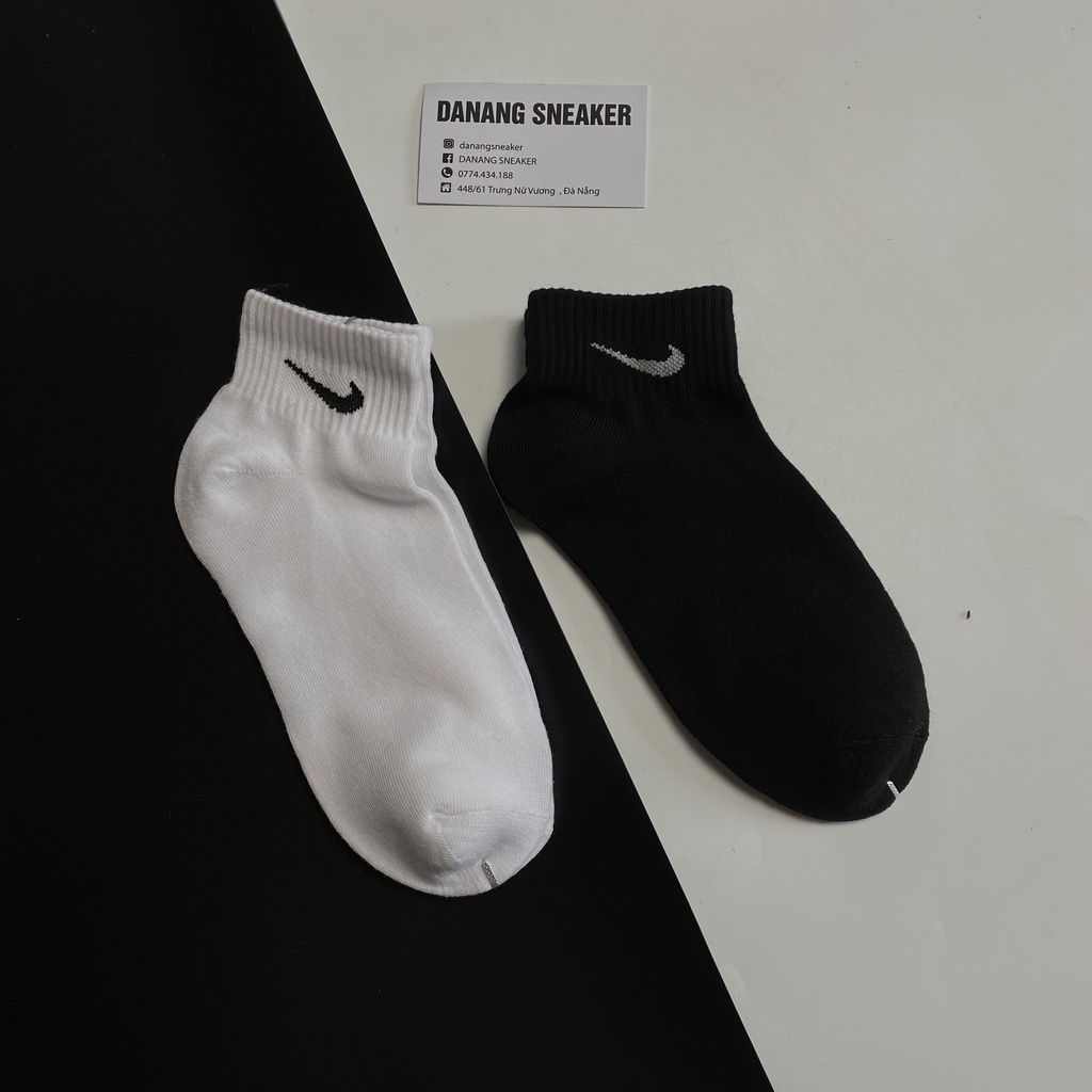 Tất Nike thể thao Cổ Cao Lửng Thấp Trắng Đen hàng VNXK chất lượng cao | GIAY DANANG
