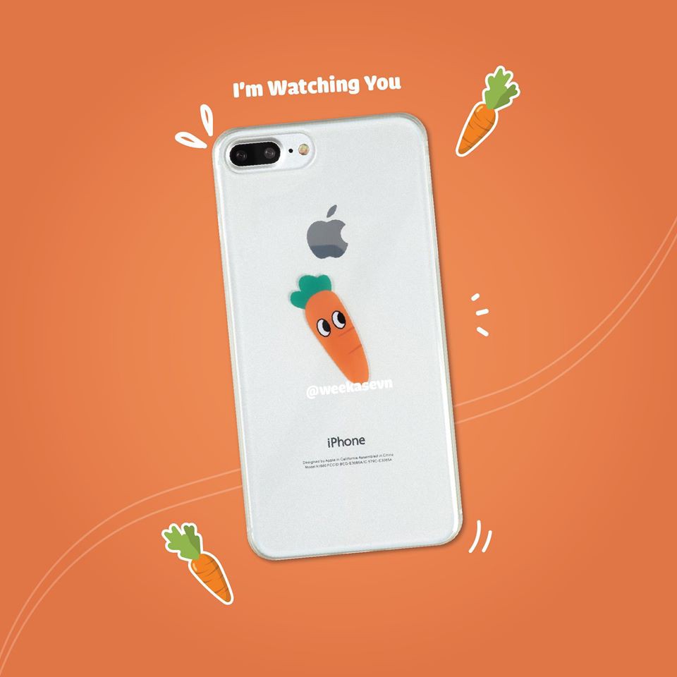 Ốp iphone - Ốp silicon in hình củ cà rốt
