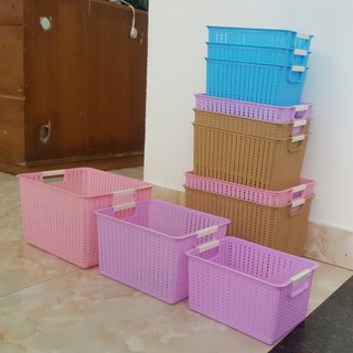  Rổ đan mây đựng dụng cụ nhà bếp tiện lợi - Giỏ đựng đồ đa năng 