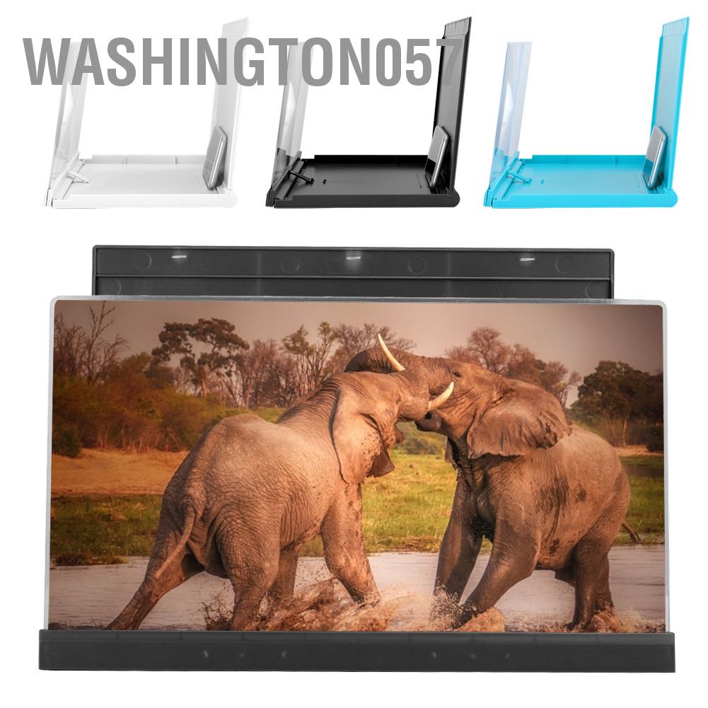Washington057 3D 14 Inch Universal Screen Magnifier Smartphone Amplifier with Foldable Bracket for Video