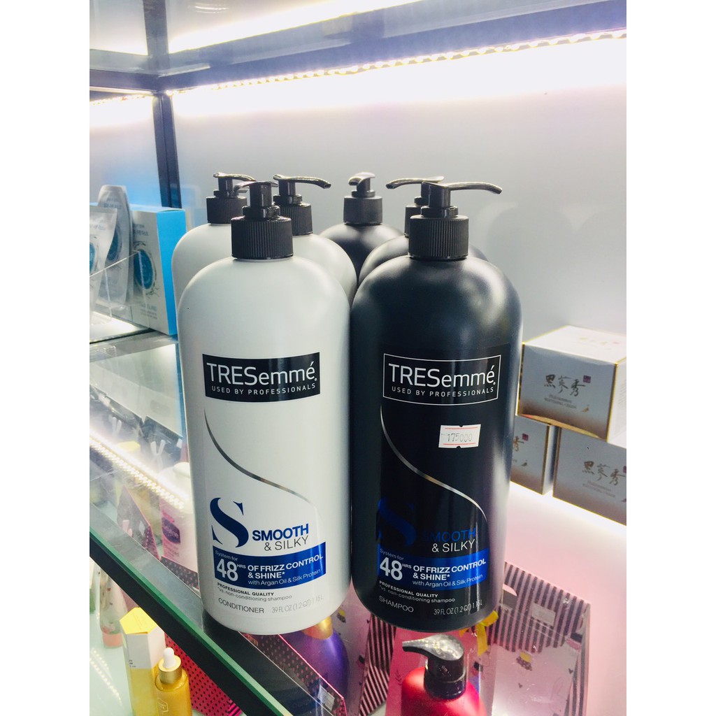 DẦU GỘI / XẢ TÓC TRESEMME MỸ S SMOOTH & SILKY SHAMPOO - CONDITIONER GIÚP TÓC BÓNG MƯỢT, ÓNG Ả, CHẮC KHỎE 828ML