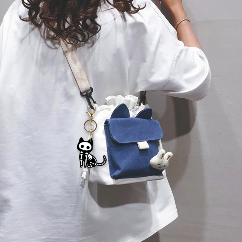 1 / 5 Khuôn Silicone Làm Móc Khóa Hình Mèo Con