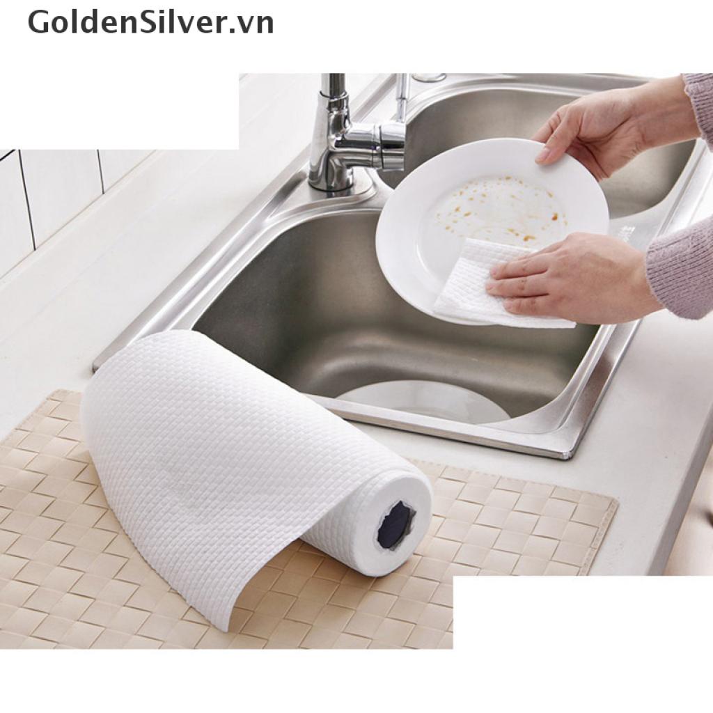 Cuộn 50 Khăn Lau Chén Dĩa Bằng Tre Có Thể Tái Sử Dụng