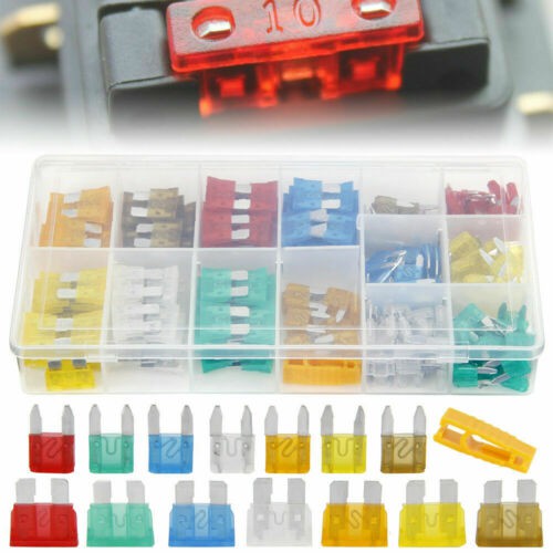 220pc Mini & Standard Blade Fuse Assortment Auto Car Truck FUSES Kit APM, ATM