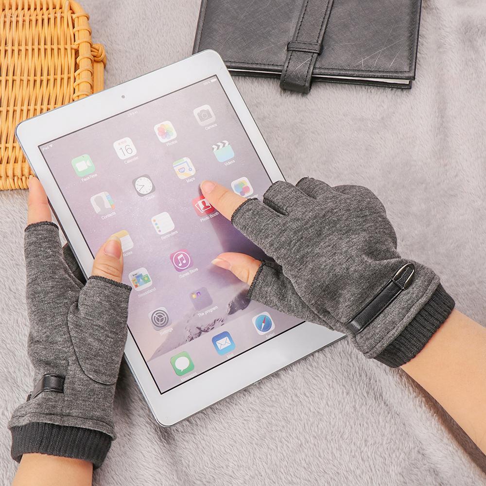 Găng Tay Lái Xe Nửa Ngón Mềm Mại Giữ Ấm Mùa Đông