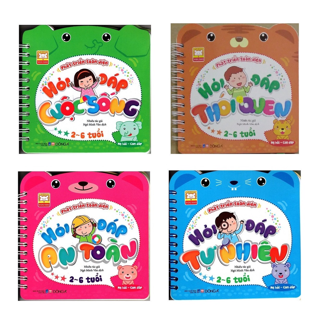 Sách Combo 4 Cuốn Mẹ Hỏi Con Đáp: Hỏi Đáp Tự Nhiên + Hỏi Đáp An Toàn + Hỏi Đáp Thói Quen + Hỏi Đáp Cuộc Sống (Tái bản)