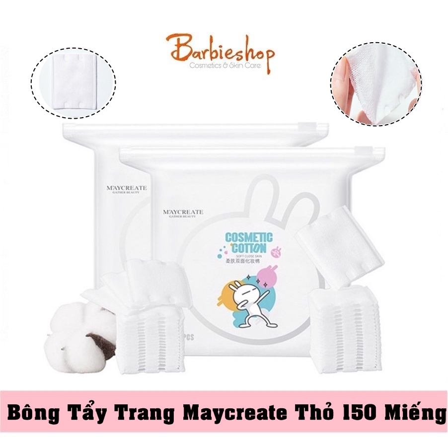 Bông Tẩy Trang Maycreate Thỏ 150 Miếng