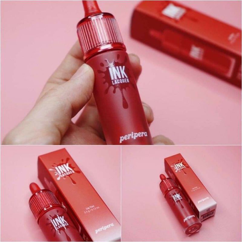 Son INK Lacquer Sẵn Hai Màu Đỏ Cam Đỏ Trầm