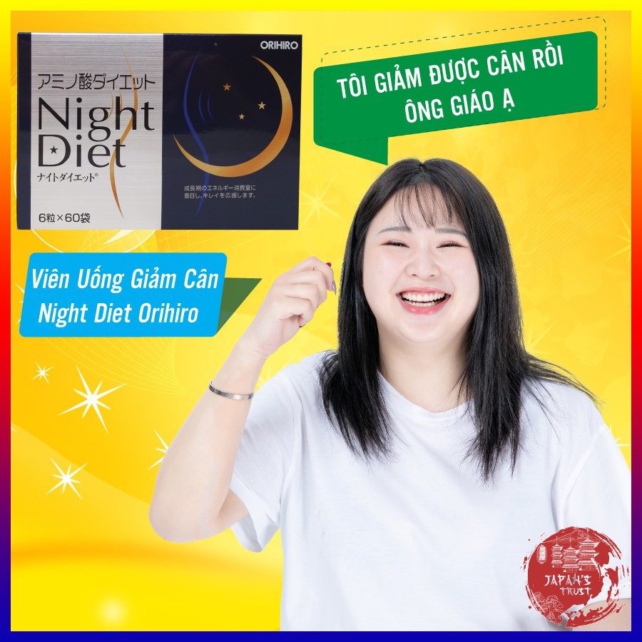 [Orihio] Viên uống giảm cân Night Diet Orihiro hộp 60 gói - Giá tốt - Hàng chính hãng