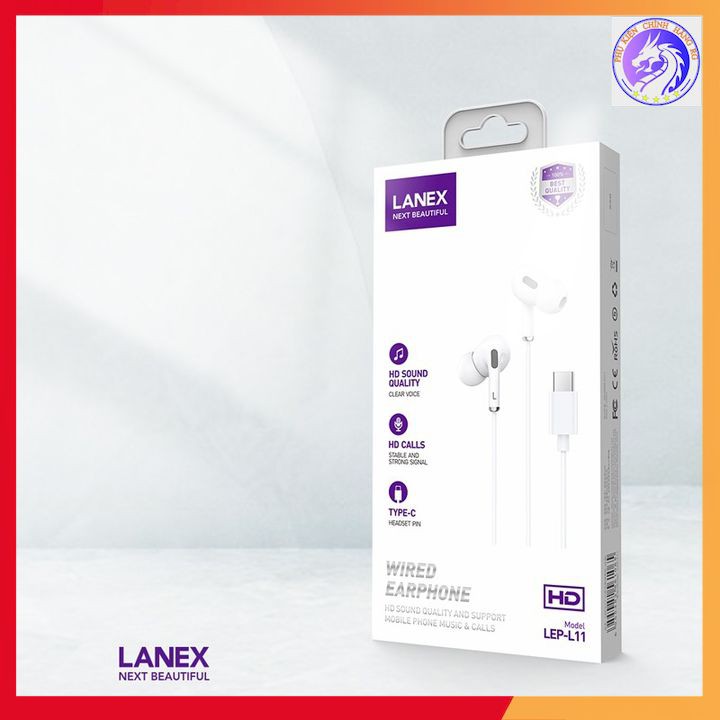 Tai Nghe Lanex LEP - L11 Nhựa TPE Jack TYPE-C Dài 1.2m Hỗ Trợ Mic - Bảo Hành 12 Tháng