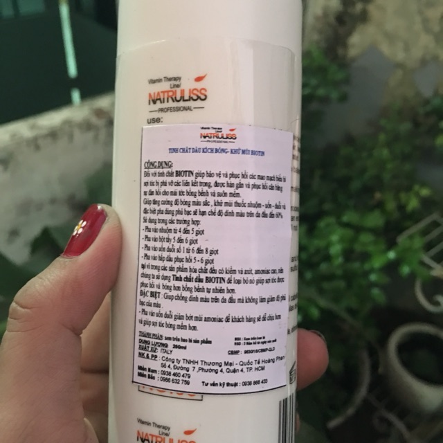 TINH DẦU KÍCH BÓNG VÀ KHỬ MÙI HOÁ CHẤT BIOTIN NATRULISS 250ml