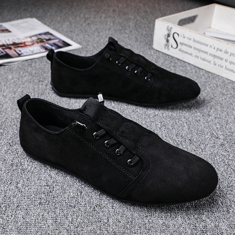 Giày Lười Da Lộn Đế Mềm Hở Lưng Phong Cách Hàn Quốc Thời Trang Cho Nam 2022