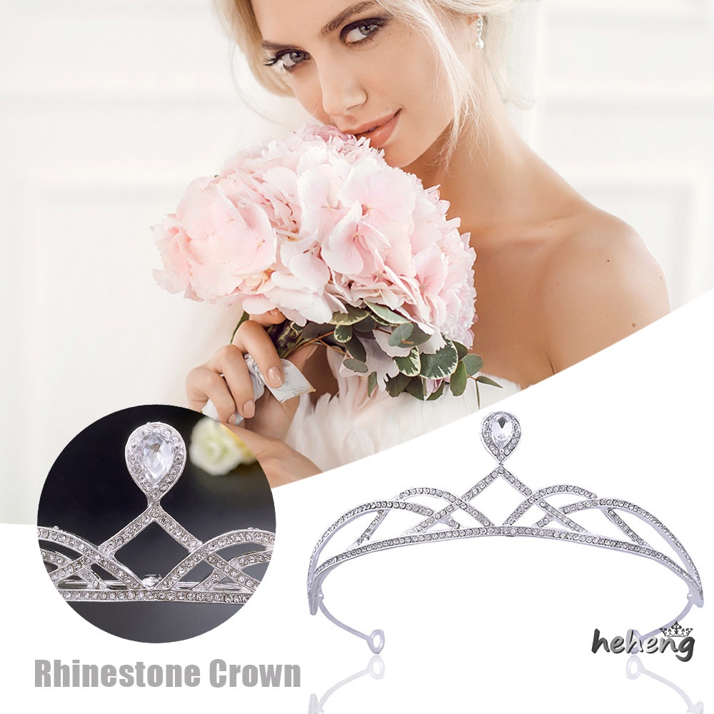 Vương Miện Đội Đầu Đính Kim Cương Giả Dùng Cho Cô Dâu