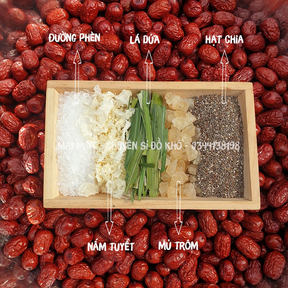 Mủ Trôm Hạt Chia &amp; Nấm Tuyết ( Nấu 4 - 5 Lít )
