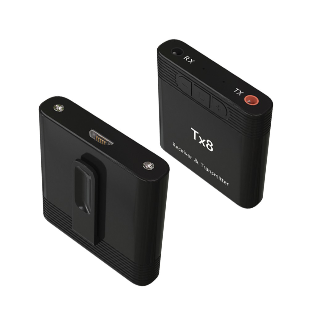 Bộ Thu Phát Sóng Bluetooth Tx8 5.0 2 Trong 1 Kèm Nút Điều Khiển Âm Lượng 3.5mm Cao Cấp Cho Xe Ô Tô Tv Và Máy Tính