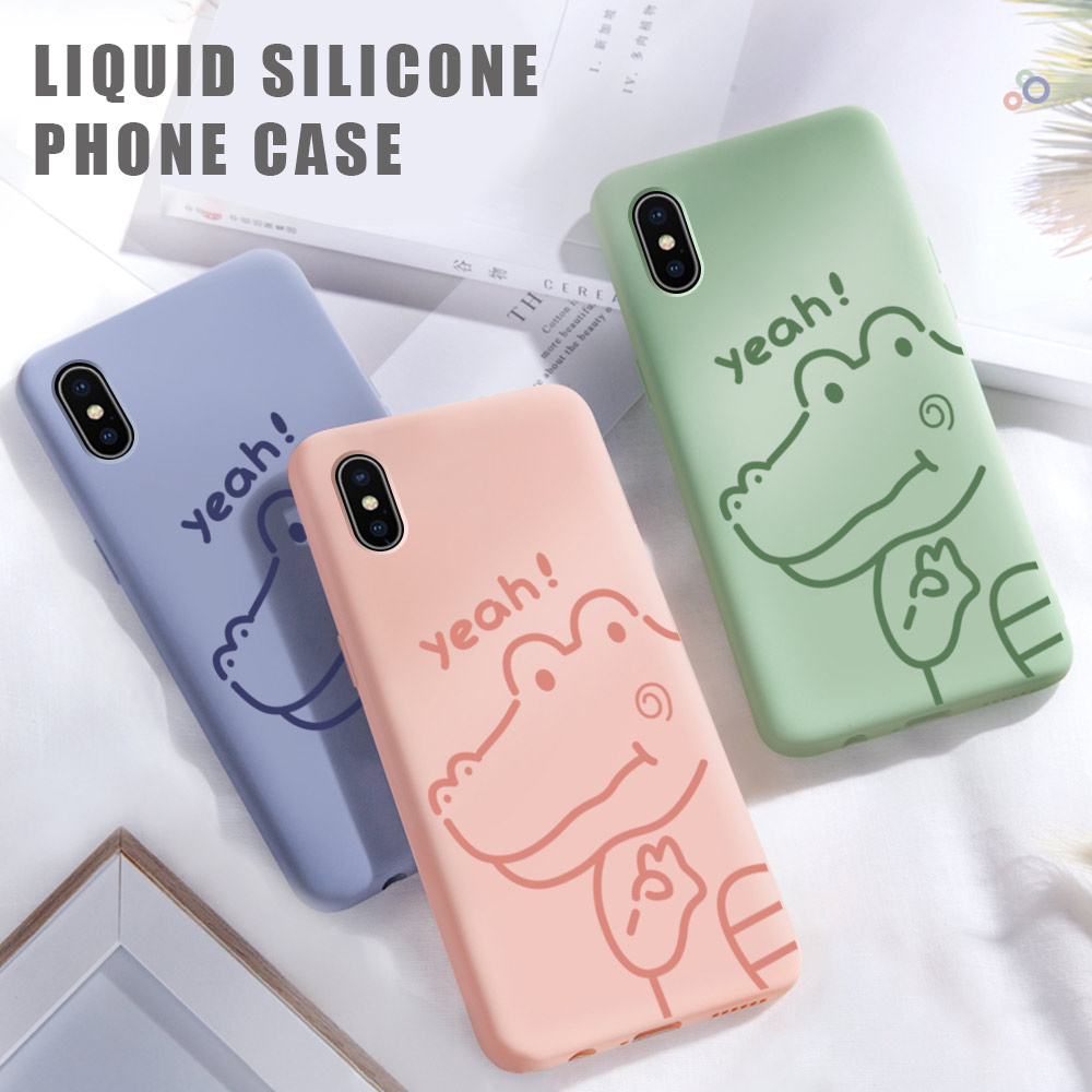 Ốp Điện Thoại silicone Mềm Chống Sốc In Hình Cá Sấu Hoạt Hình Dễ Thương Cho oppo reno4 reno 4 pro 4g reno4 z 5g