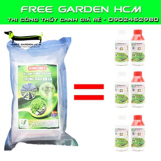 COMBO 2 SET BỘT DINH DƯỠNG THỦY CANH RAU ĂN LÁ HYDRO LAND V