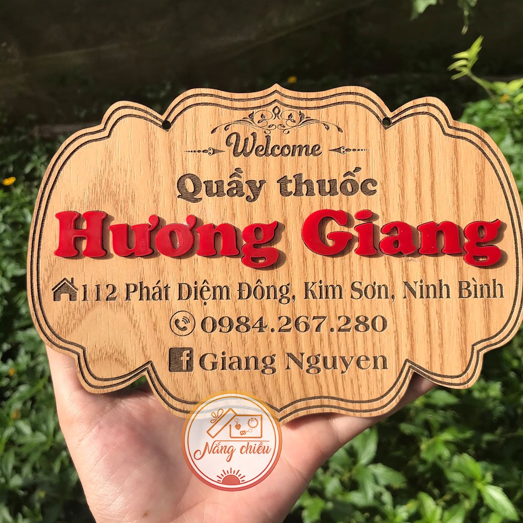 BẢNG HIỆU GỖ TRANG TRÍ SHOP BÁN HÀNG - Thiết kế theo yêu cầu