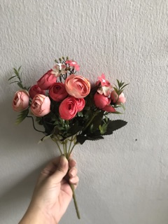 Bó hoa lụa peony