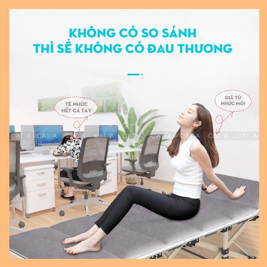 Giường ngủ văn phòng GẤP GỌN- Giường xếp khung hợp kim sơn tĩnh điện không gỉ- Nhỏ gọn, tiện lợi, siêu bền!