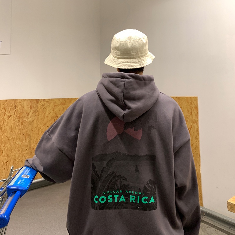Áo hoodie thể thao tay dài dáng rộng phong cách xuân thu cá tính dành phái nam