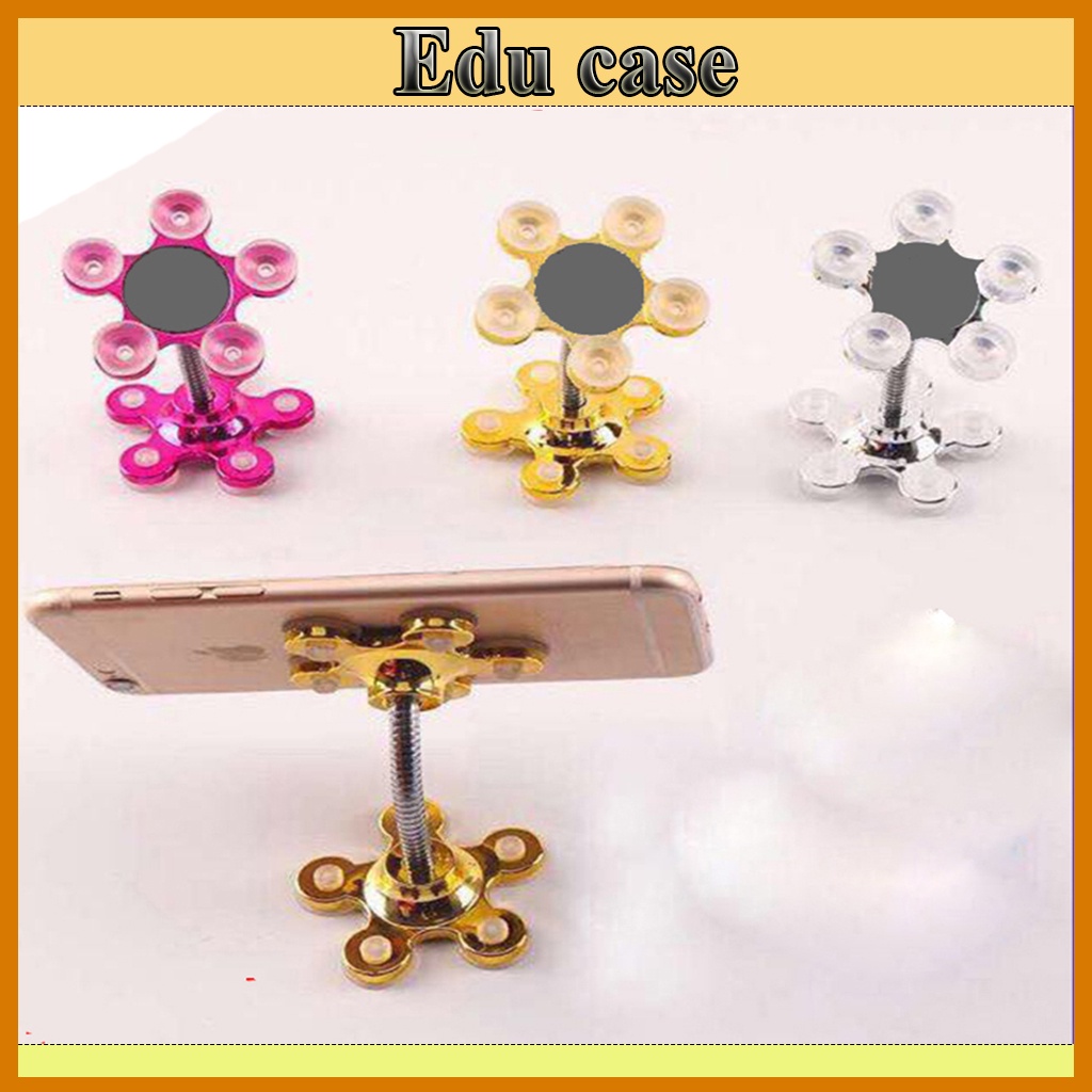 Giá Đỡ Điện Thoại Hút Chân Không Xoay 360 Độ Siêu Chắc Chắn - Thiết Kế Mẫu Hình Hoa Mai Sang Trọng Educase