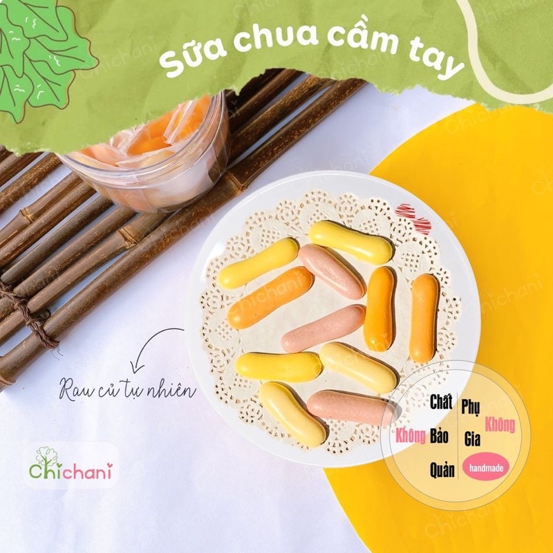 Bánh ăn dặm sữa chua cầm tay RAU CỦ dinh dưỡng bao bé mê say