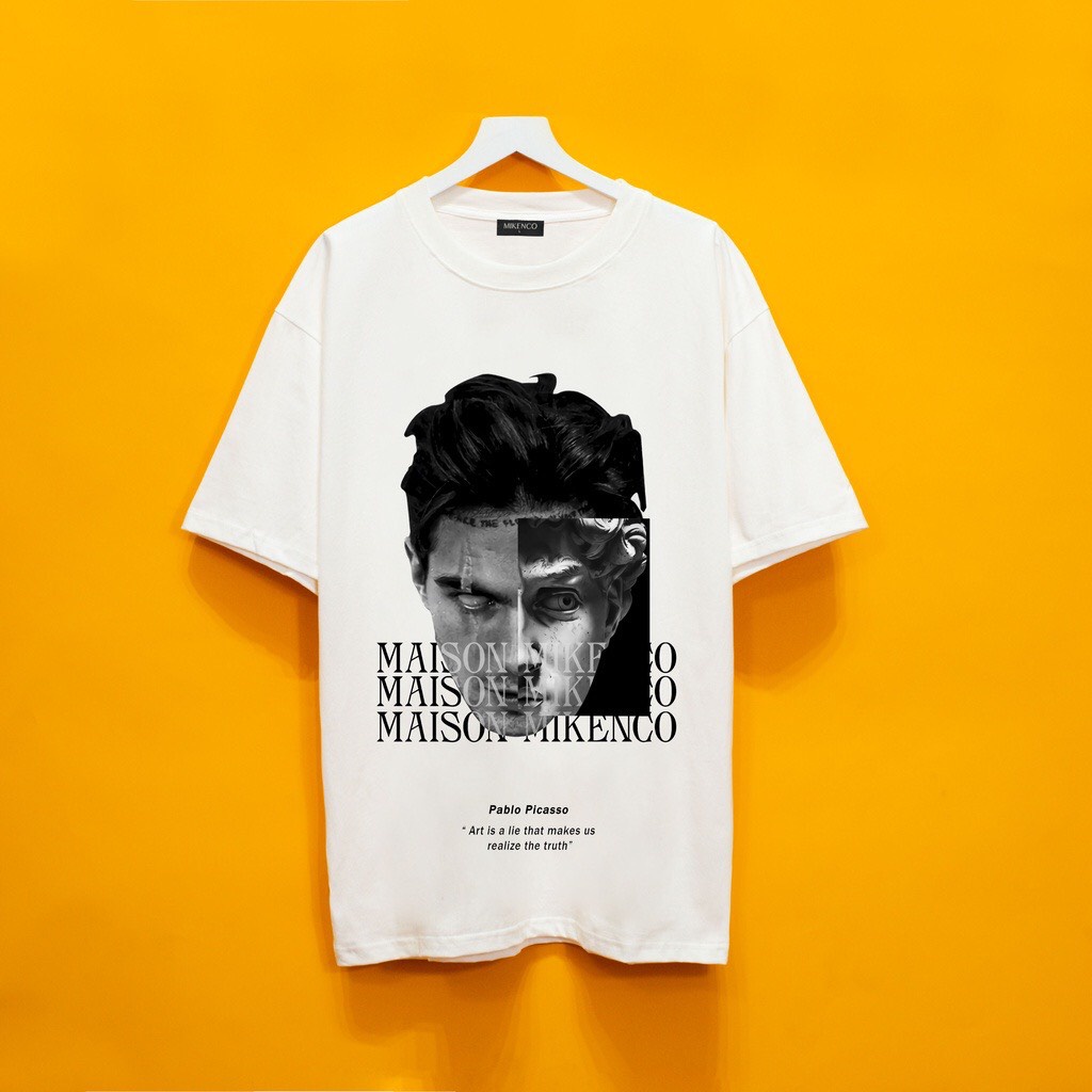 Áo Phông Tay Ngắn , Áo Thun Unisex Nam Nữ MAISON MIKENCO chất liệu mát thấm hút mồ hôi