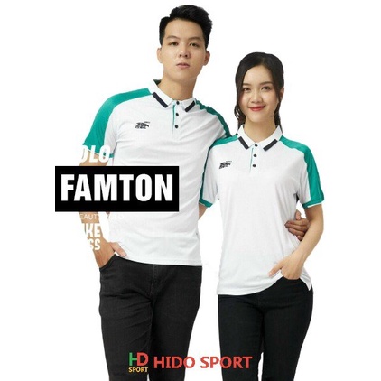 Áo thể thao RIKI POLO FAMTON màu trắng CÓ IN tên số