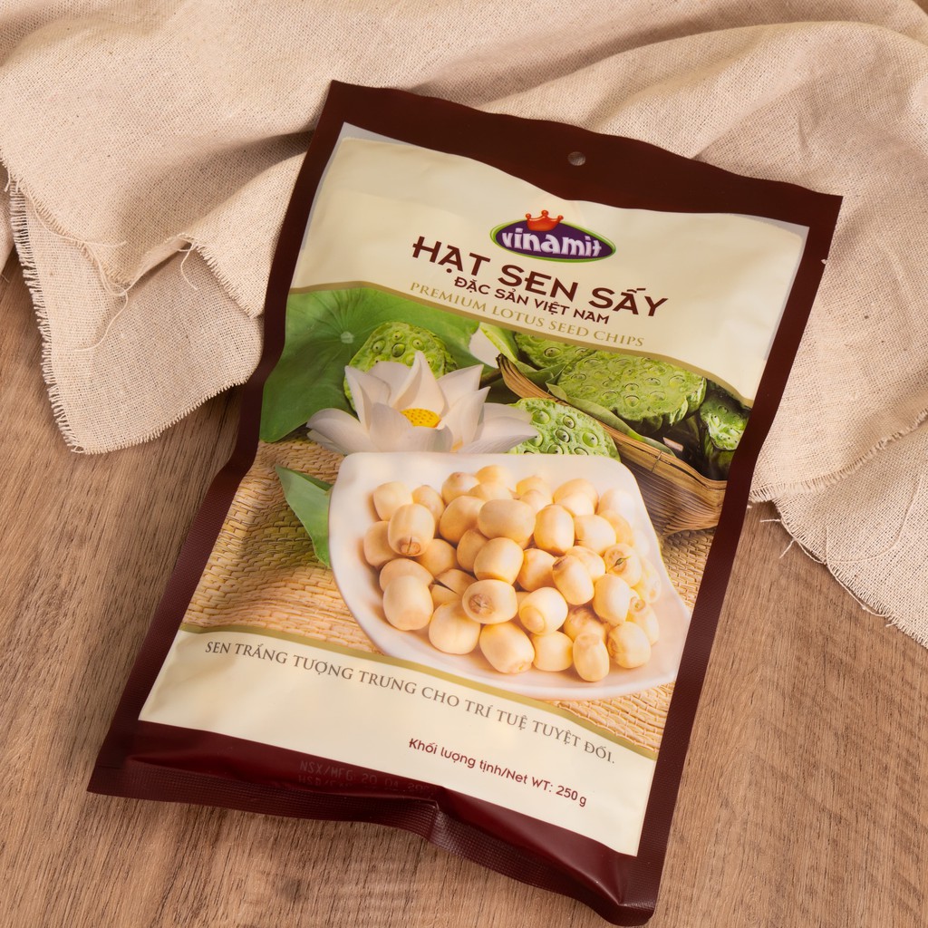 [Có bán thùng] Hạt sen sấy VINAMIT 250gram