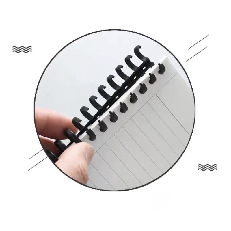 Combo 2 cai Binder thanh còng làm sổ Akai DIY đường kính 10mm 12mm bằng nhựa nhiều màu sắc