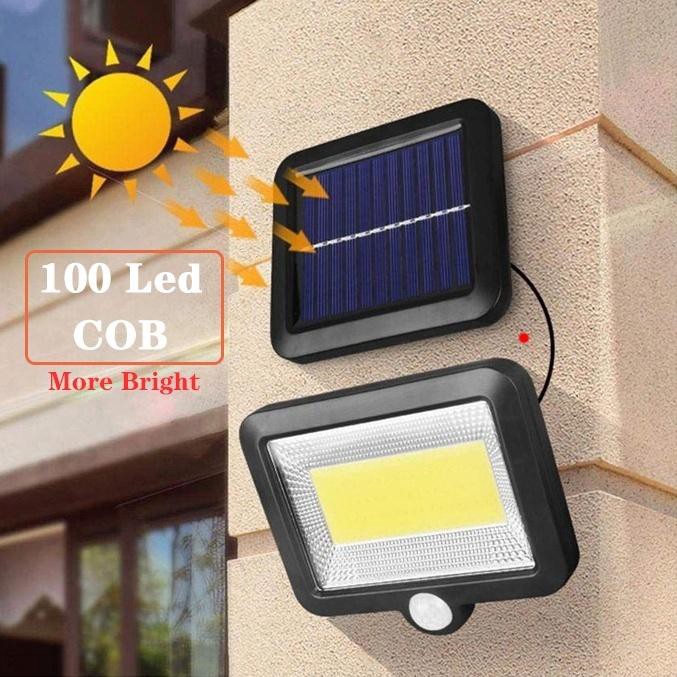 Đèn năng lượng mặt trời FREE SHIP Đèn năng lượng mặt trời 100LED COB, Chiếu siêu sáng cho đường , sân vườn.