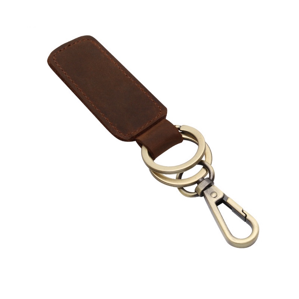 Móc chìa Khoá Da Bò Thật Khoá Đồng _DN15022