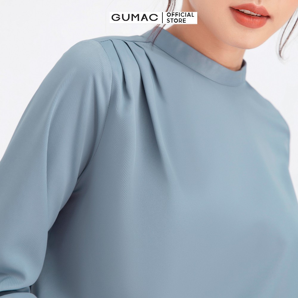 [Mã WABRGUM giảm 10% tối đa 30K đơn 99K] Áo sơ mi kiểu xếp ly vai GUMAC AB620