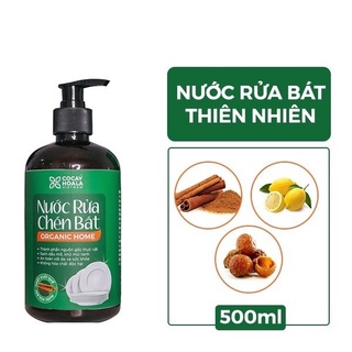 [CHÍNH HÃNG] Nước rửa chén bát Organic Home, Cocayhoala, chai 500 ml