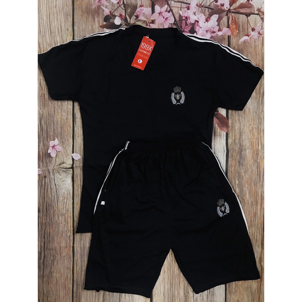 Đồ Bộ Hè Nam - Bô Thể Thao Nam Cộc Tay Chất Thun Lạnh In Logo ong. vương miệng  - BN08 | BigBuy360 - bigbuy360.vn