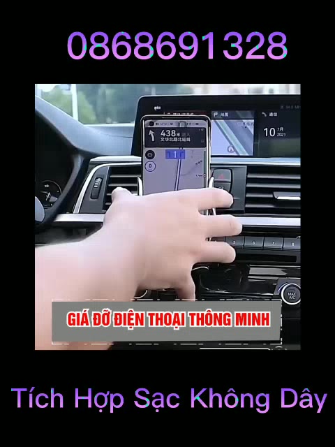 [ HOT 2022 ] Kẹp điện thoại ô tô thông minh cửa gió điều hòa ,kẹp điện thoại đa năng tích hơp sạc không dây xoay 360 độ | BigBuy360 - bigbuy360.vn